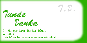 tunde danka business card